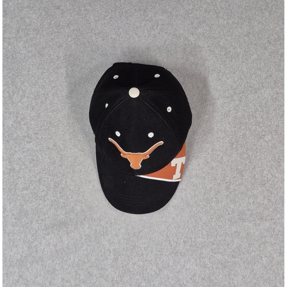 Texas Longhorns Men Trucker Hat ONE SIZE Black NCAA Curved Snapback Logo